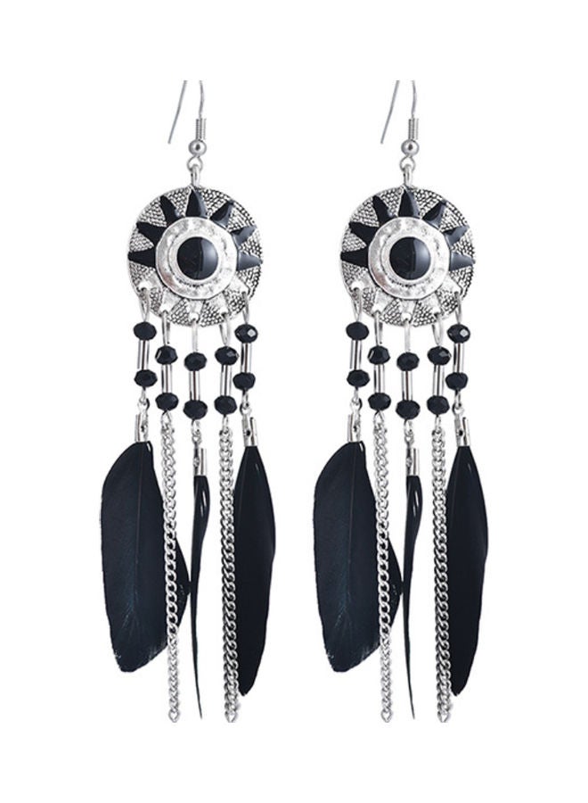 اليشمك أقراط متدلية على شكل شرابة بتصميم بوهيمي - Image 1