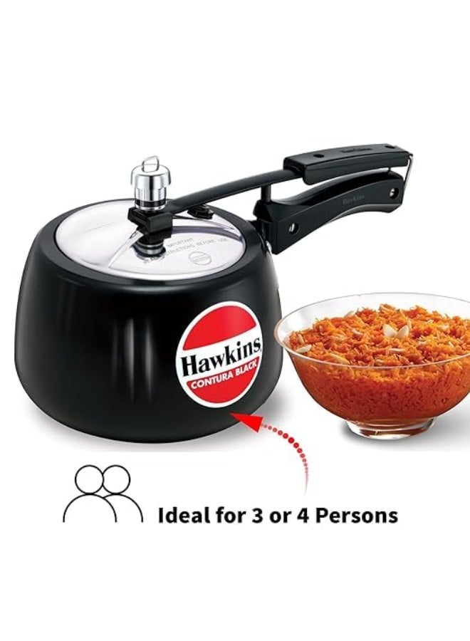 هوكينز Hawkins Contura Black | سعة 3 لتر | ألومنيوم | قدر ضغط | أسود | CB30 - Image 4