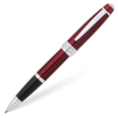 Cross Bailey Red Lacquer Rollerball Pen Refillable Pen for Smooth Writing WellBalanced Distinctive Design Easy Handling Comfortable Grip GiftReady Black Ink - Image 1