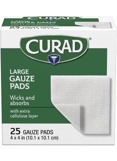 CURAD Curad Pro-Gauze Sterile Pads, 4" x, 4", 25 Count (Packaging May Vary) 