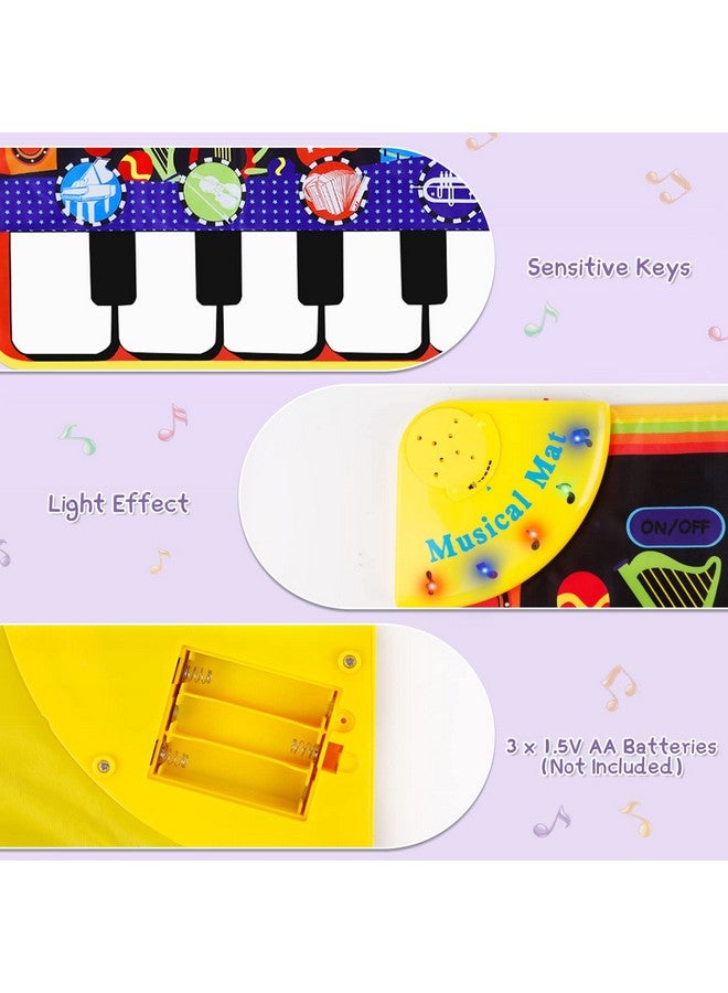 M SANMERSEN سجادة بيانو موسيقية للأطفال - 28 صوت موسيقي سجادة بيانو للرقص واللعب - لعبة وهدايا للأطفال من 1-5 سنوات أولاد وبنات - Image 5