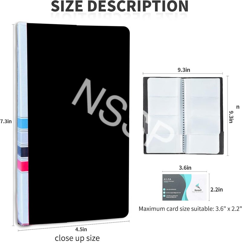 NSSP Business Card Holder, Debit/Credit/Business/Visiting Name Id Card Holder Book Case Organizer File - 480 Pockets(Pack of-1)-Black color - Image 3