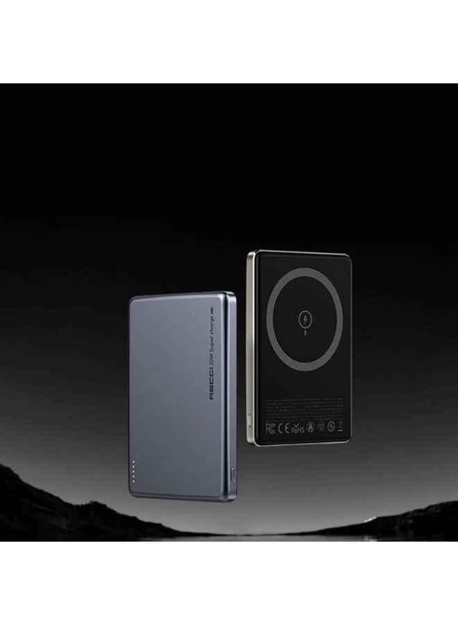 Recci RPB-W20 Portable Wireless Charging and PD Fast Charging Powerbank 15W 4900mAh - Image 1