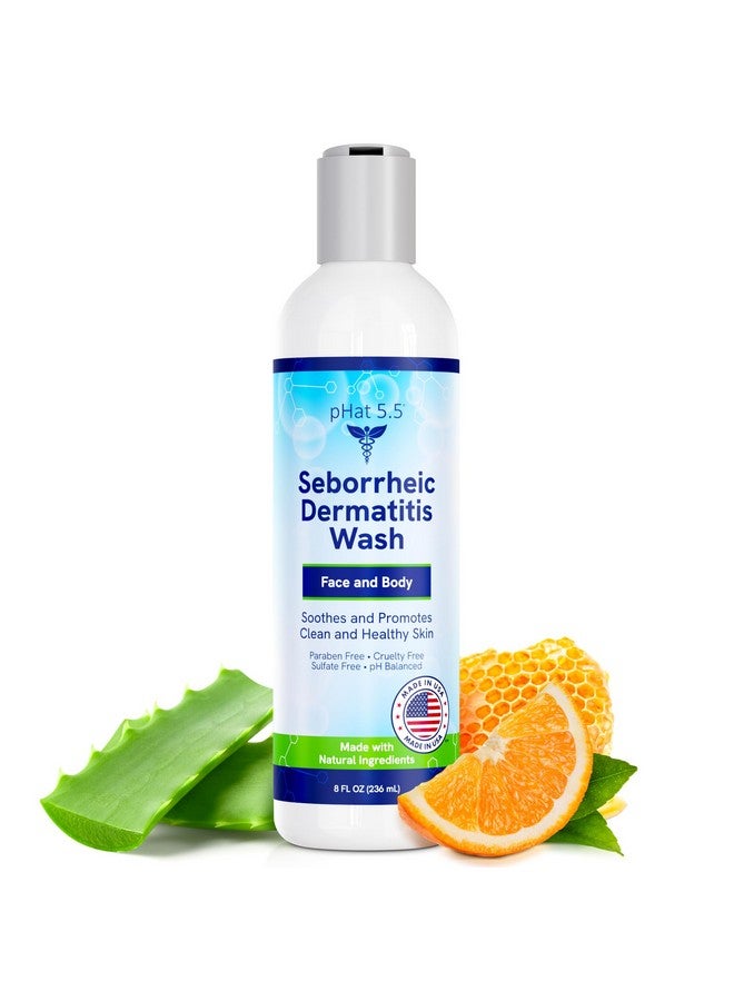 pHat 5.5 Seborrheic & Atopic Dermatitis Gentle Face Wash with Manuka Honey - Natural & Organic Face Cleanser & Body Wash For Sensitive Skin - Hypoallergenic, Paraben Free & Sulfate Free Acne Face Wash (8oz) - Image 1