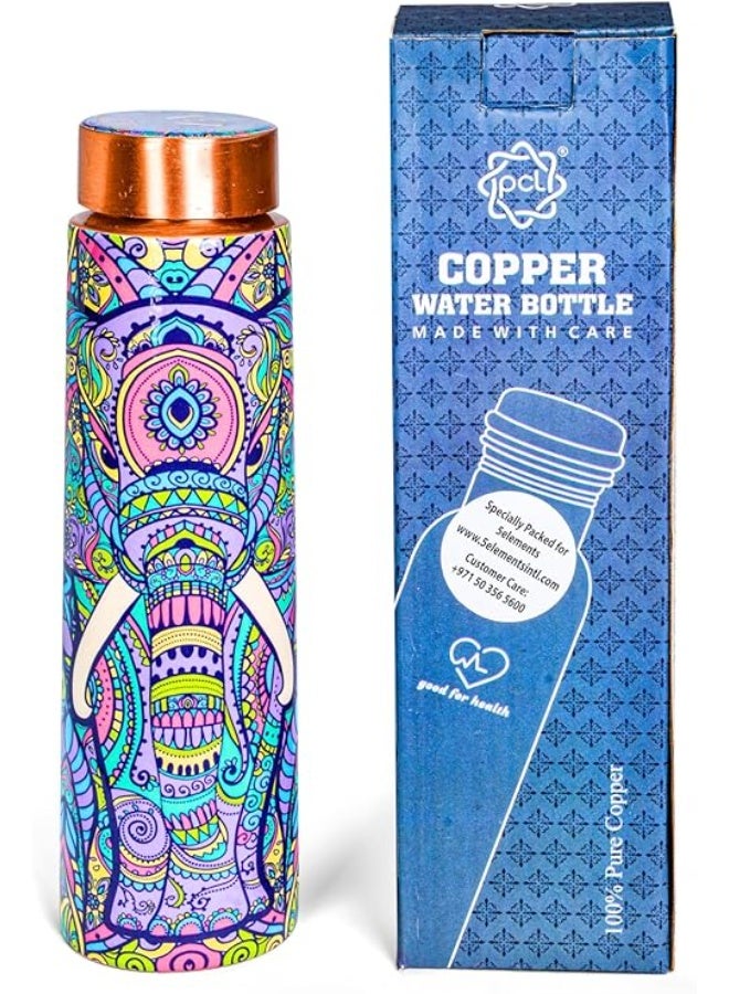 PCL Pure Copper Water Bottle 100% | 950ml Leak,Durable & Rust Proof, Elephant Design | 100% Pure Copper Vessel for Drinking, BPA-Free, Leak-Proof, Boosts Immunity,Ayurveda Inspired - Image 1