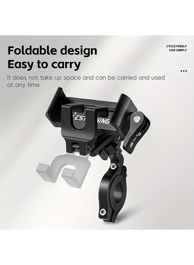 Black Bicycle Phone Mount Quick Disassembly 360 Rotatable For Handlebar 22 45mm - Image 4