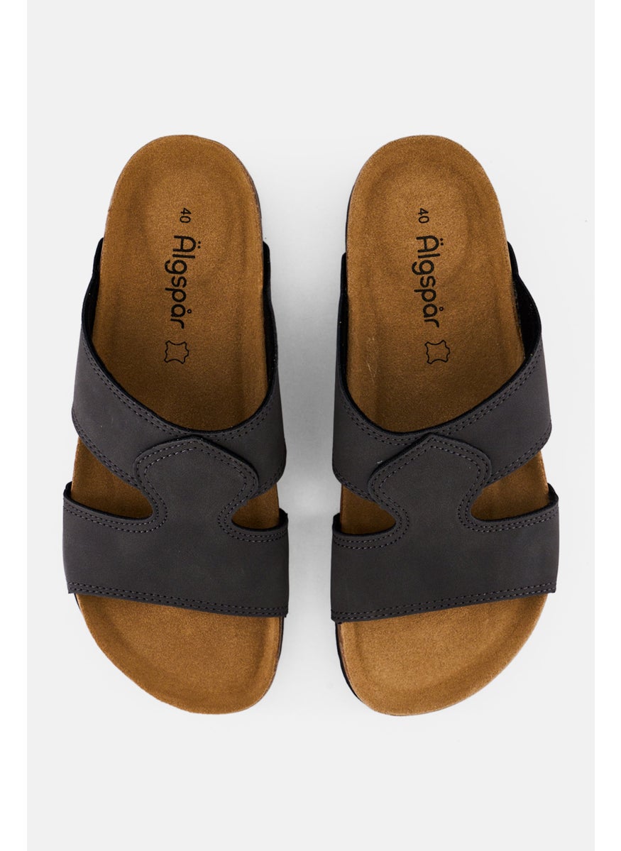 Algspar Men Slip On Cork Sandals, Dark Grey  - Image 2