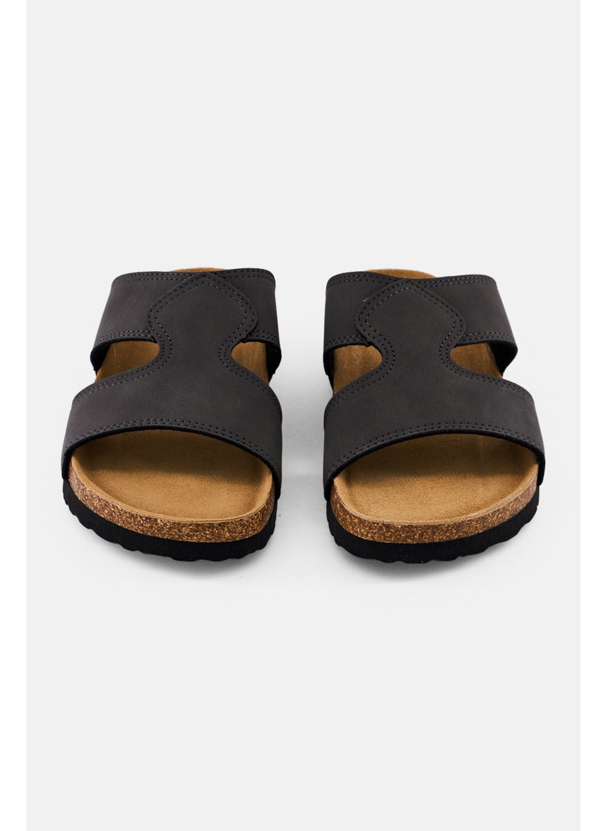Algspar Men Slip On Cork Sandals, Dark Grey  - Image 4