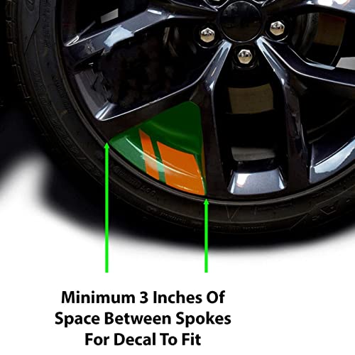 Allure Auto® Red Wheel Decals Hash Stripe Stickers, 6Pcs Reflective Rim Decal Stripes Decoration Accessories for 18''- 21'' Wheels, Compatible With Mahindra Thar - Image 2