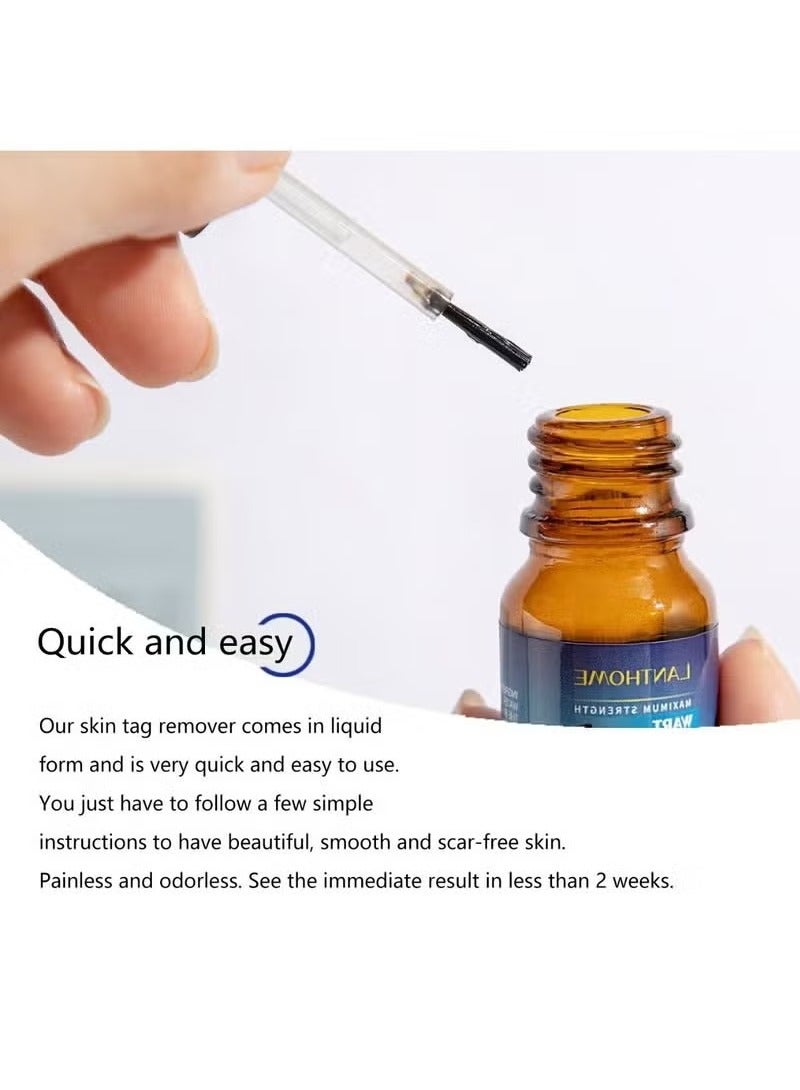 Lanthome Wart Remover, Fast Acting and Painless Skin Tag Remover Liquid, Tags and Mole Remover, Tag-Remover for Hands and Body, Wart Cream for Genital Warts, Plantar Wart, Common Wart, Corn, Flat Wart  - Image 3