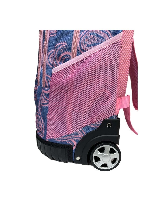 نوزكي حقيبة مدرسية ترولي نوزكي للطلاب - مقاس 16 بوصة - حقيبة متعددة الوظائف بعجلات - مناسبة للأولاد والبنات - Image 4