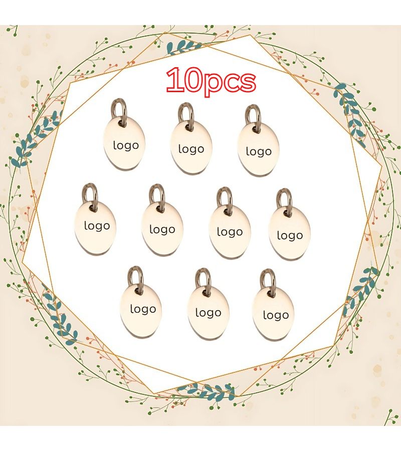 10pcs Square Stainless Steel Custom Lettering Tag Tail Pendants For Necklace Bracelet Connecting Diamond Shape Round Oval Rectangular Steel Color - Image 5