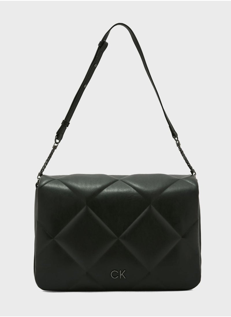 CALVIN KLEIN Re-Lock Quilt Large Satchel  - Image 1