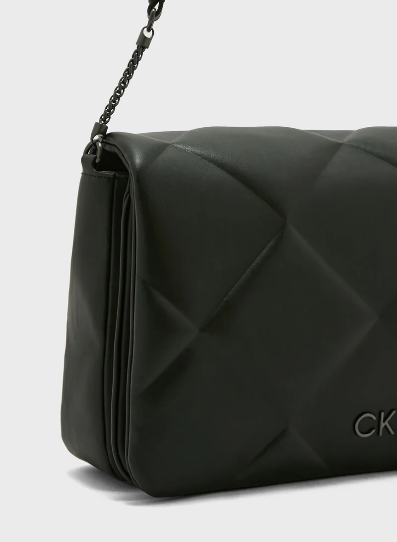 CALVIN KLEIN Re-Lock Quilt Large Satchel