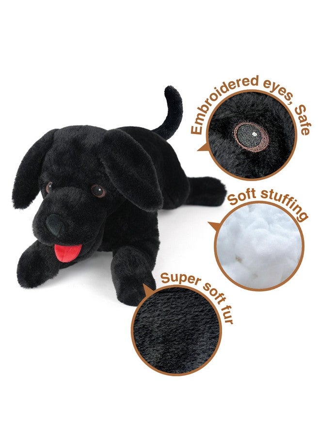 LotFancy Dog Stuffed Animal, 21 inch Black Lab Plush Dog, Realistic Stuffed Puppy Plush Toy for Kids - Image 3