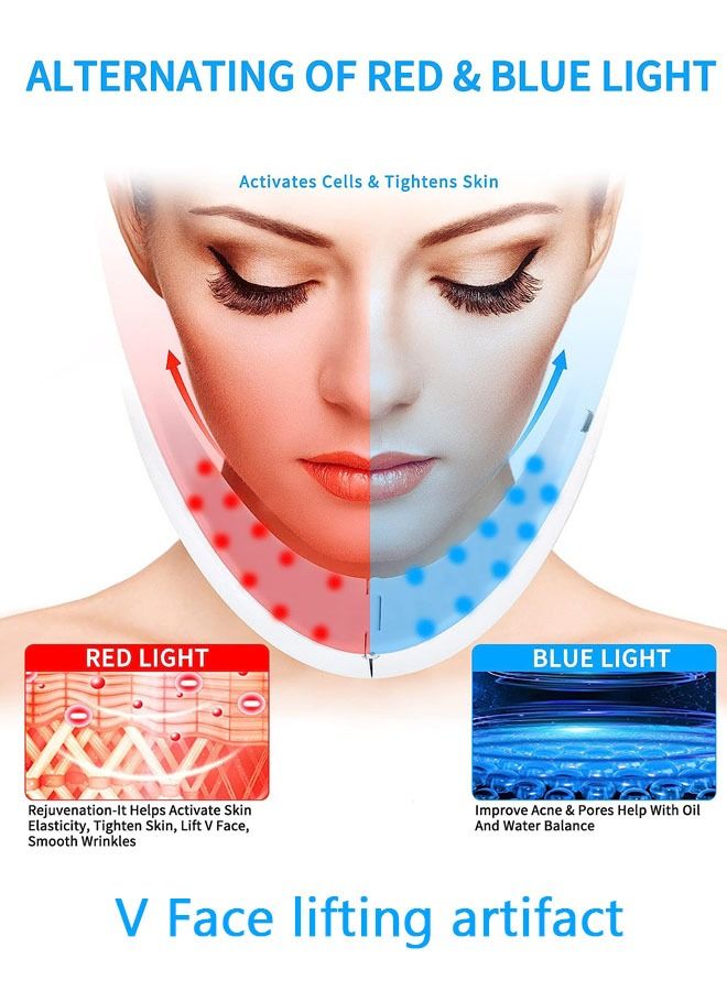 DUNISO V Face Beauty Device for WomanDouble Chin Reducer Machine 6 Modes and 12 Intensity Levels Electric Double Chin Eliminator Smart Face Lift Device with Magnetic Massager - Image 3