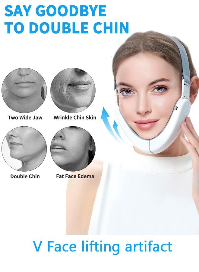 DUNISO V Face Beauty Device for WomanDouble Chin Reducer Machine 6 Modes and 12 Intensity Levels Electric Double Chin Eliminator Smart Face Lift Device with Magnetic Massager - Image 5