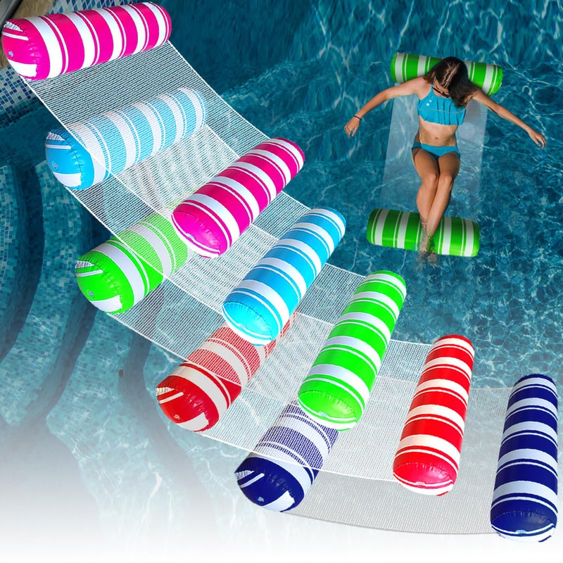 Annil 5 Pack Inflatable Pool Floats Adult Size Water Hammock,Hammock Floats for Adults,4-in-1 Multi-Purpose Pool Floating Toys,Pool Rafts Lounge Chairs Floaties,for Adults Vacation Fun and Rest - Image 1