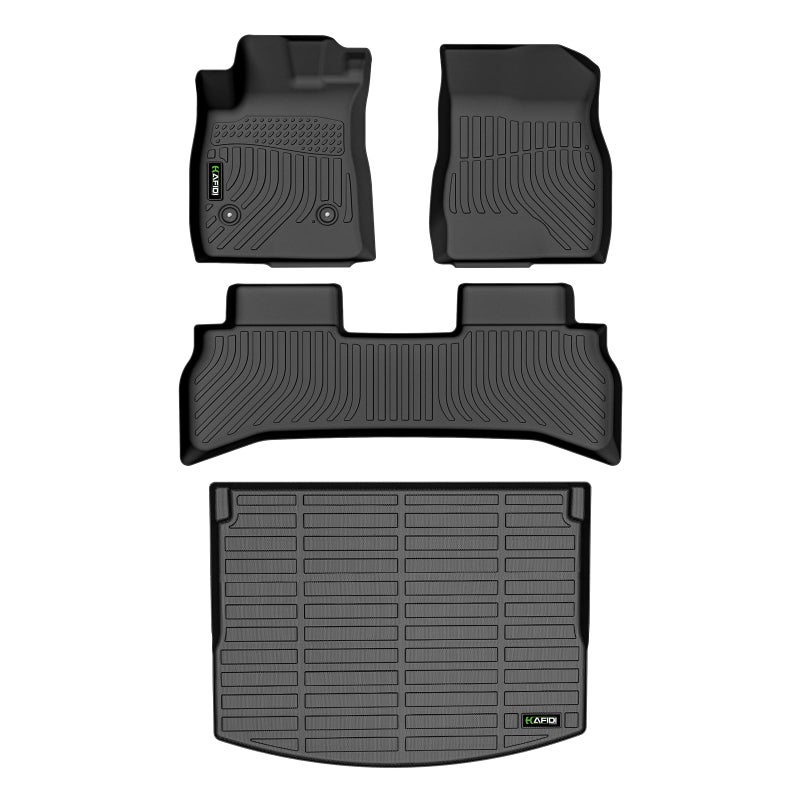 HAFIDI All Weather Floor Mats for Chevy Trailblazer FWD 20212024 2025 2026 Cargo Liner for Trailblazer FWD Only Fit Cargo in Upper Deck Position 20212026 Set Black