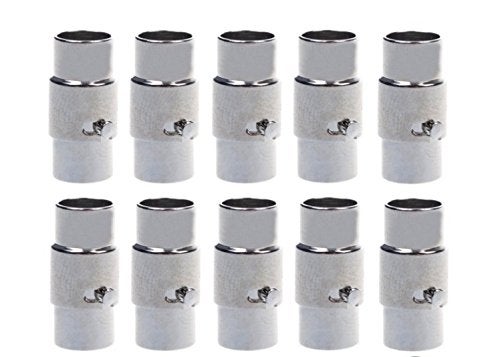RUTICH 10sets Leather Cord End Cap/Magnetic Clasp with Locking Mechanism (Fit 3mm Cord)… - Image 2