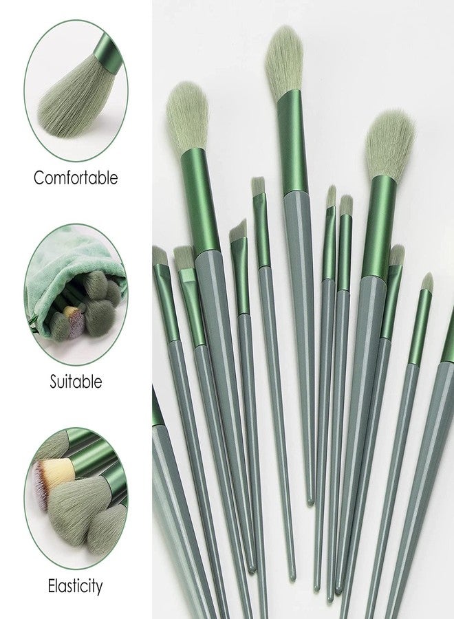 Calyrex Foundation Makeup Brush Set Kit - 13 Pcs Premium Synthetic Kabuki Eye Shadows Make Up Brushes, Eyeliner Brushes Blending Face Powder Blush Cosmetics Brushes Tool Kit Compatible - Image 2