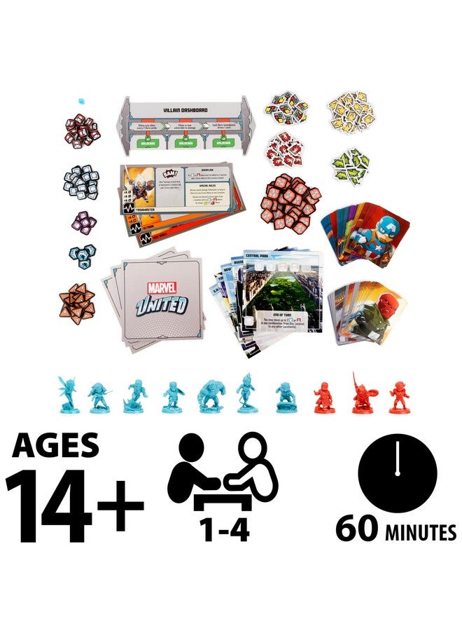 Spin Master Games Marvel United, Award-Winning Superhero Cooperative Multiplayer Strategy Card Game Captain America Hulk, for Adults, Families and Kids Ages 14 and up - Image 2