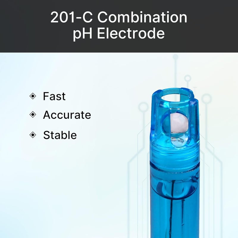 Apera Instruments 201-C Combination pH Electrode, BNC Connector, Polycarbonate-Body (AI1301) - Image 2