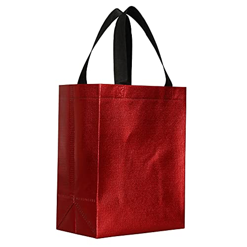 Tosnail 40 Pack 10 x 8 Inches Reusable Gift Bags, Medium Fabric Tote Bag with Handle, Present Bag for Weddings, Birthdays, Party Favors, Baby Showers, Bridal Showers - Assorted 5 Color - Image 2