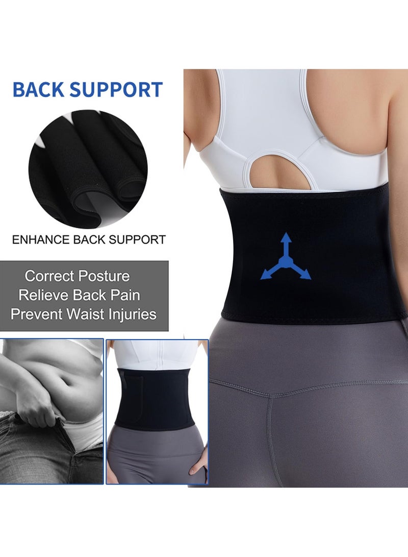 ELFSA Waist Slimmer, Silver Ion Sweat Belt with Pockets, Adjustable Sauna Belt, Improves Core Stability, Increases Aerobic Intensity, Increases Sweating - Image 5