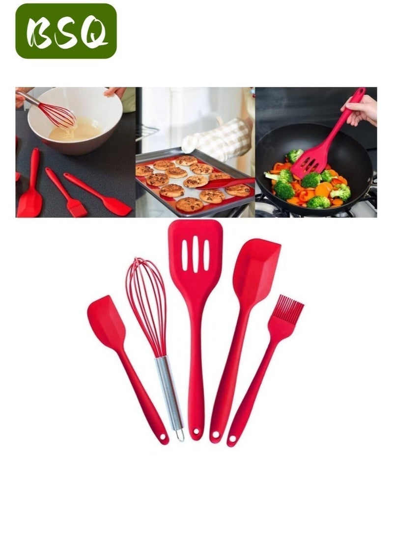 بي إس كيو أدوات طبخ سيليكون | ملاعق سيليكون مقاومة للحرارة | مجموعات أدوات المطبخ | أدوات طبخ | مضارب بيض | فرش - Image 4