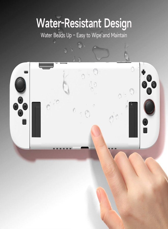Jemdo جراب حماية JEMDO ذو ملمس مميز، متوافق مع جهاز Nintendo Switch 2 (2025) فقط - غلاف TPU أبيض غير لامع مقاوم للصدمات مع مقابض مانعة للانزلاق، غطاء خلفي نحيف مريح ومناسب للاستخدام المريح - Image 4