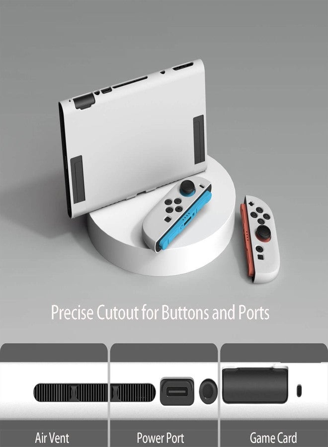 Jemdo جراب حماية JEMDO ذو ملمس مميز، متوافق مع جهاز Nintendo Switch 2 (2025) فقط - غلاف TPU أبيض غير لامع مقاوم للصدمات مع مقابض مانعة للانزلاق، غطاء خلفي نحيف مريح ومناسب للاستخدام المريح - Image 5