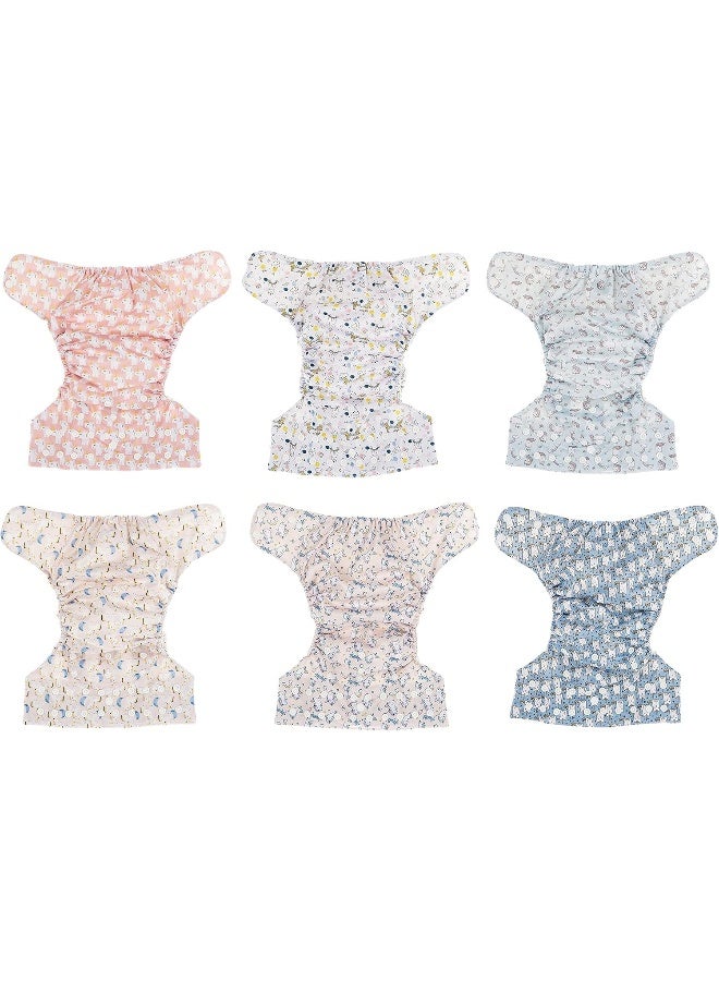 Simple Being Reusable Cloth Diapers, Double Gusset, One Size Adjustable, Washable Soft Absorbent, Waterproof Cover, Eco-Friendly Unisex Baby Girl Boy, six 4-Layers Microfiber Inserts (Unicorns) - Image 4