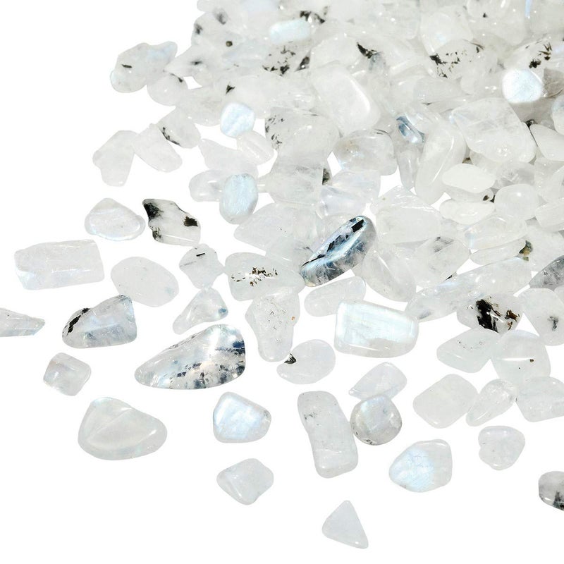 rockcloud 1 lb Moon Stone Tumbled Chips Crushed Stone Healing Reiki Crystal Jewelry Making Home Decoration - Image 5