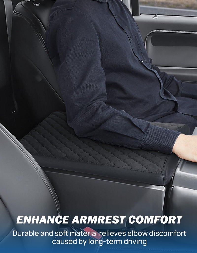 JOYTUTUS Center Console Cover Compatible with 2015-2025 Ford F150, 2017-2025 F250 F350 F450 with 40/20/40 Jump Seat, Leather Armrest Cover Center Console Cushion (Jump Seat Only) - Image 5