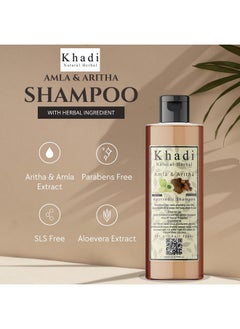 Khadi Natural Herbal Amla Aritha Shampoo For Men Women 200Ml  - Image 2