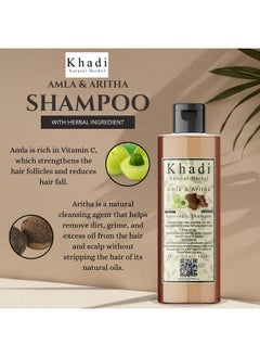 Khadi Natural Herbal Amla Aritha Shampoo For Men Women 200Ml  - Image 4