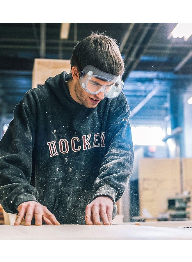 Quantum 2 PCS Safety Goggles, Anti-Fog Protective Safety Goggles, Clear Lens Wide-Vision Adjustable Protective Safety Glasses - Image 5