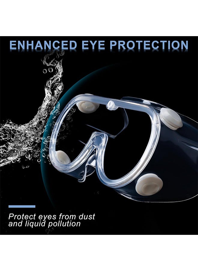 Quantum 2 PCS Safety Goggles, Anti-Fog Protective Safety Goggles, Clear Lens Wide-Vision Adjustable Protective Safety Glasses - Image 4