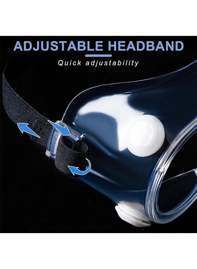 Quantum 2 PCS Safety Goggles, Anti-Fog Protective Safety Goggles, Clear Lens Wide-Vision Adjustable Protective Safety Glasses - Image 3