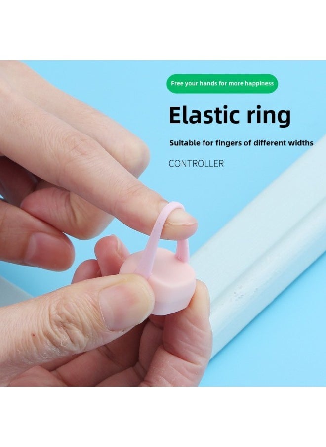 Generic - Mini Fingertip Mobile Phone Bluetooth Remote Control Shake Tone Short Video Page Flip Picker Ring Selfie Photo Video-Color:Zl-01 [yellow]-single Button - Image 1