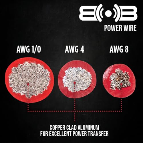 Belva True 1/0 Gauge AWG Premium CCA Complete Amplifier Wiring Kit with OFC 2-Channel RCA Cable - BAK02 RED - Image 3