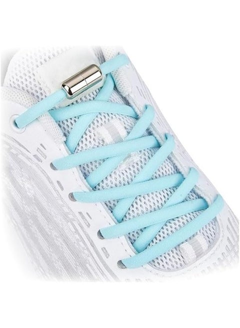 Flexible, no-tie shoelace with magnetic closure system, one size fits all