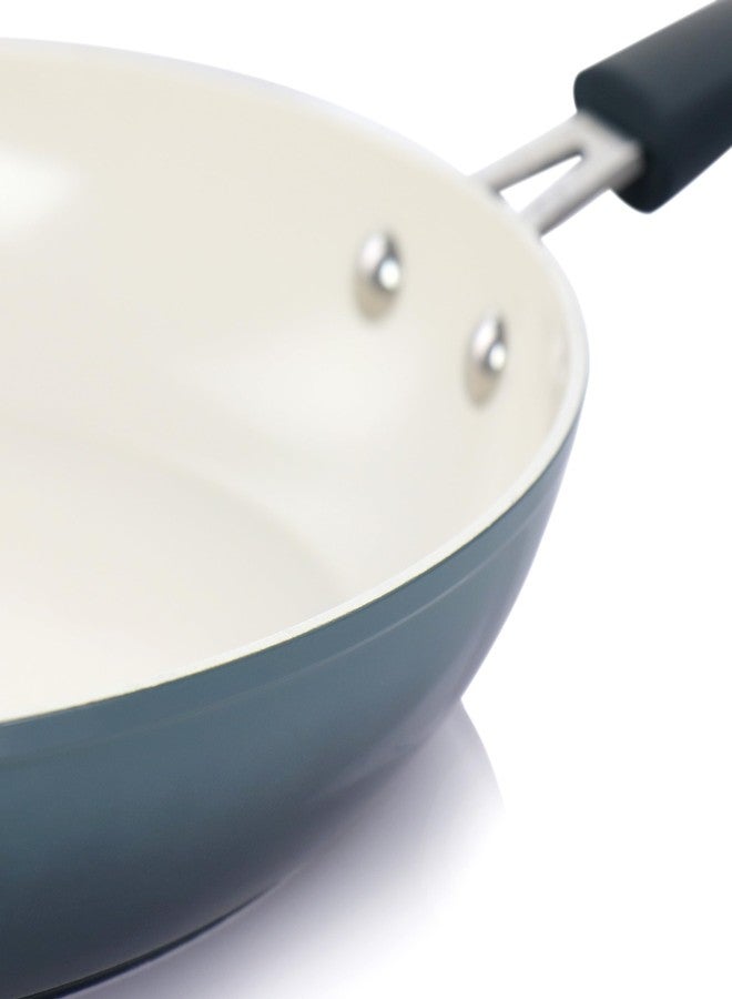 Oster Corbett 12" Gradient Grey Forged Aluminum Skillet With Ceramic Non-stick - Induction Base - Soft Touch Bakelite Handle - Image 3