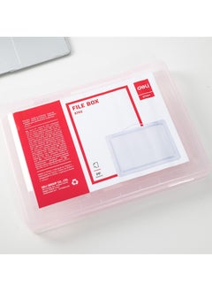 Deli E5702 File Box - A4, Blue/Red  - Image 3