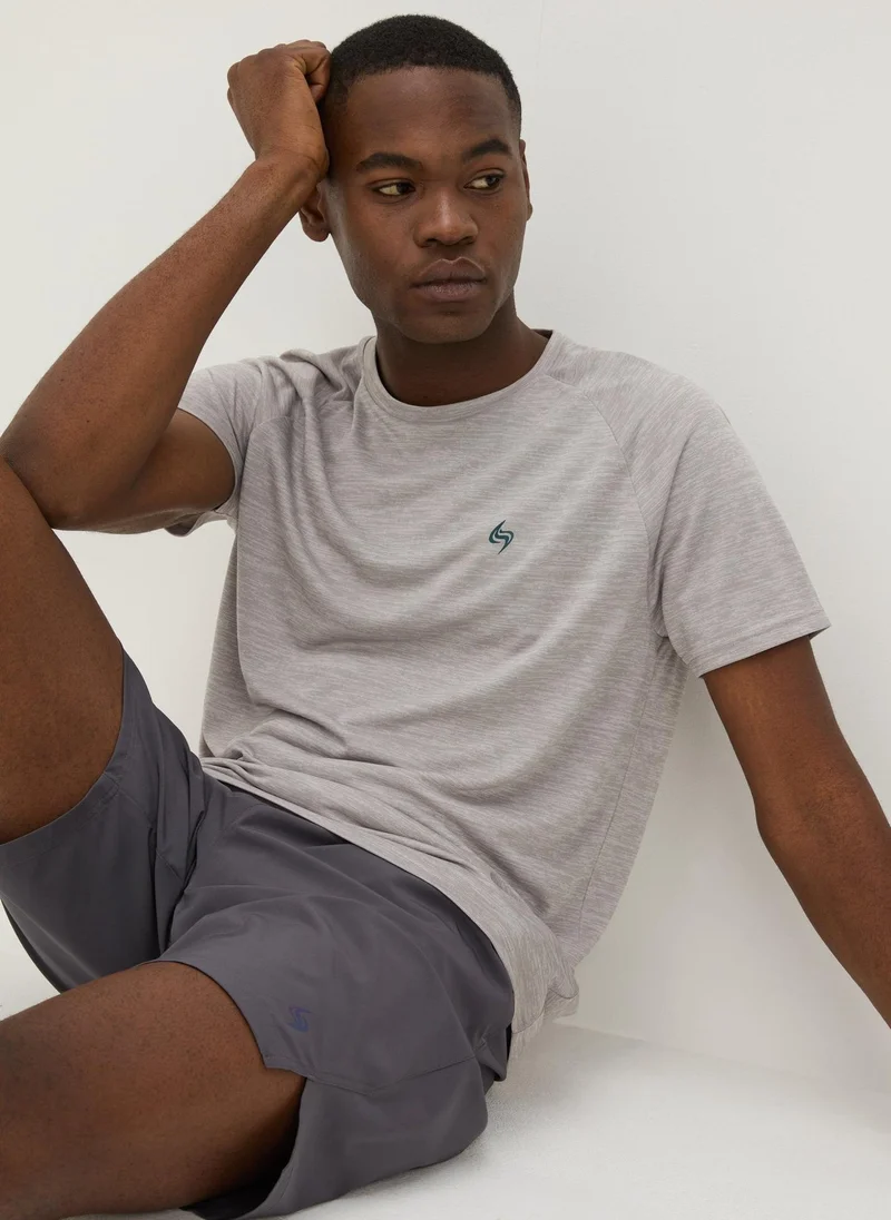 Matalan Souluxe Grey Two Tone T-Shirt
