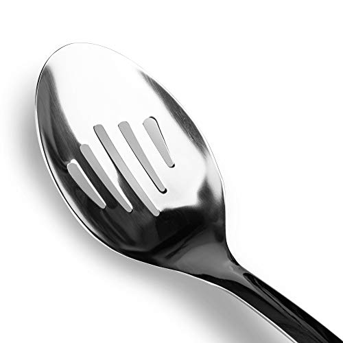 JXWING Brushed Stainless Steel Non-Slip Ergonomic Handle Spoon - Image 4
