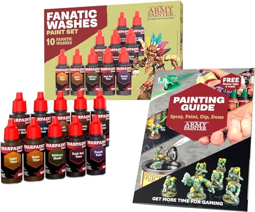 The Army Painter Warpaints Fanatic Washes Paint Set 10 x 18 mL Acrylic Paint Model Paint Washes and Shades for Miniature Models Warhammer DD Miniatures - Image 3