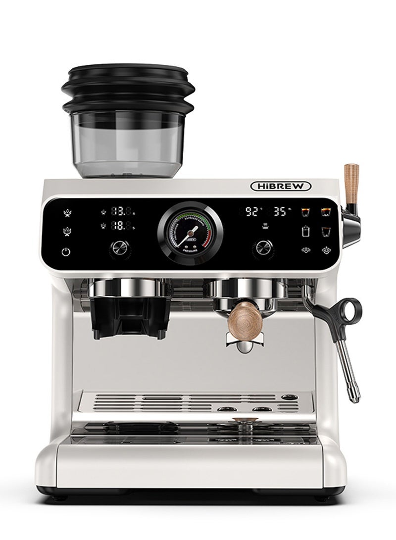 HiBREW Upgraded Dual Boiler Barista Pro Espresso Machine Built-in Grinder With 30 Size Settings for Cafe Hotel Restaurant H7B - Image 1