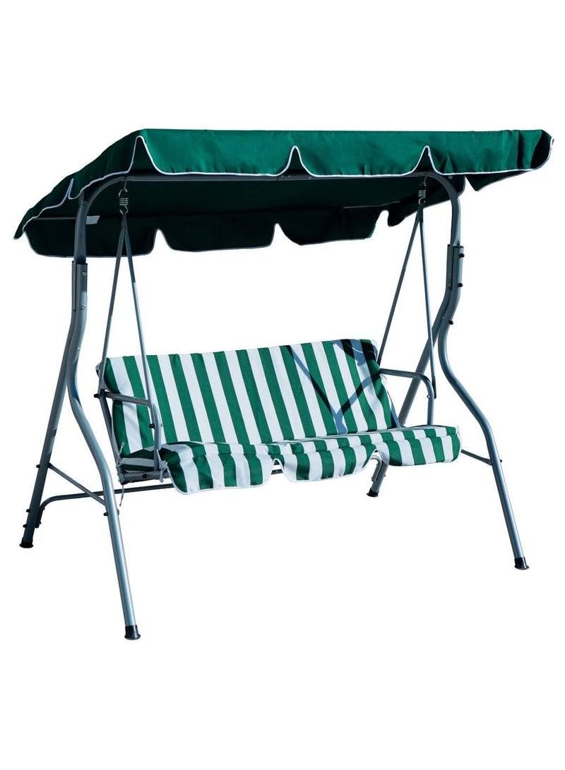 DubaiGallery Swing Chair Garden Swing Seat with Adjustable Canopy, Hanging Hammock Chair for Indoor Outdoor Garden Green - Image 2